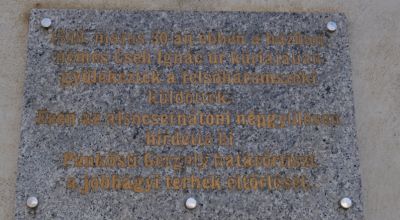 Plaque commémorative Pünkösti Gergely Cernat